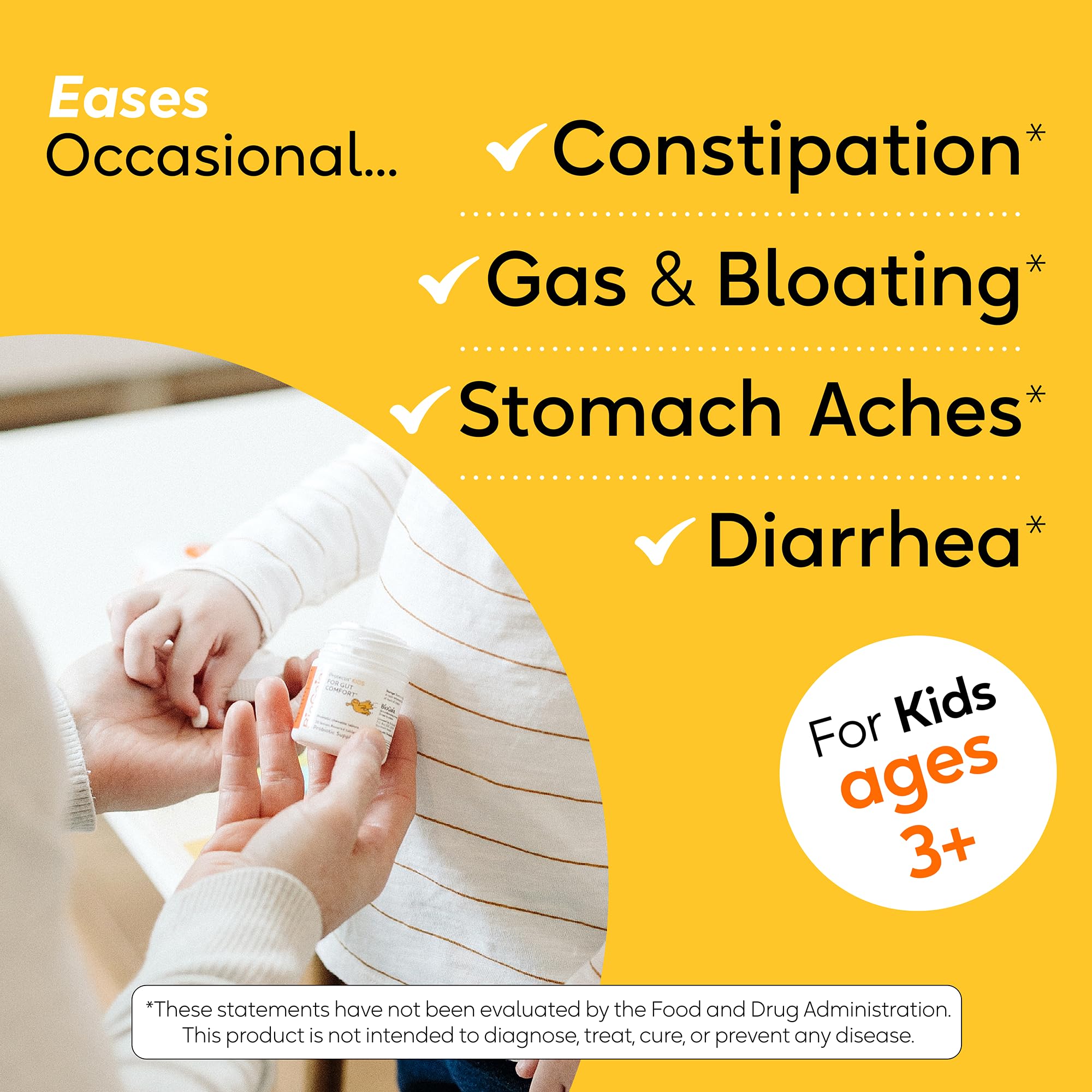 BioGaia Gommes Probiotiques pour Enfants, couleurs vives