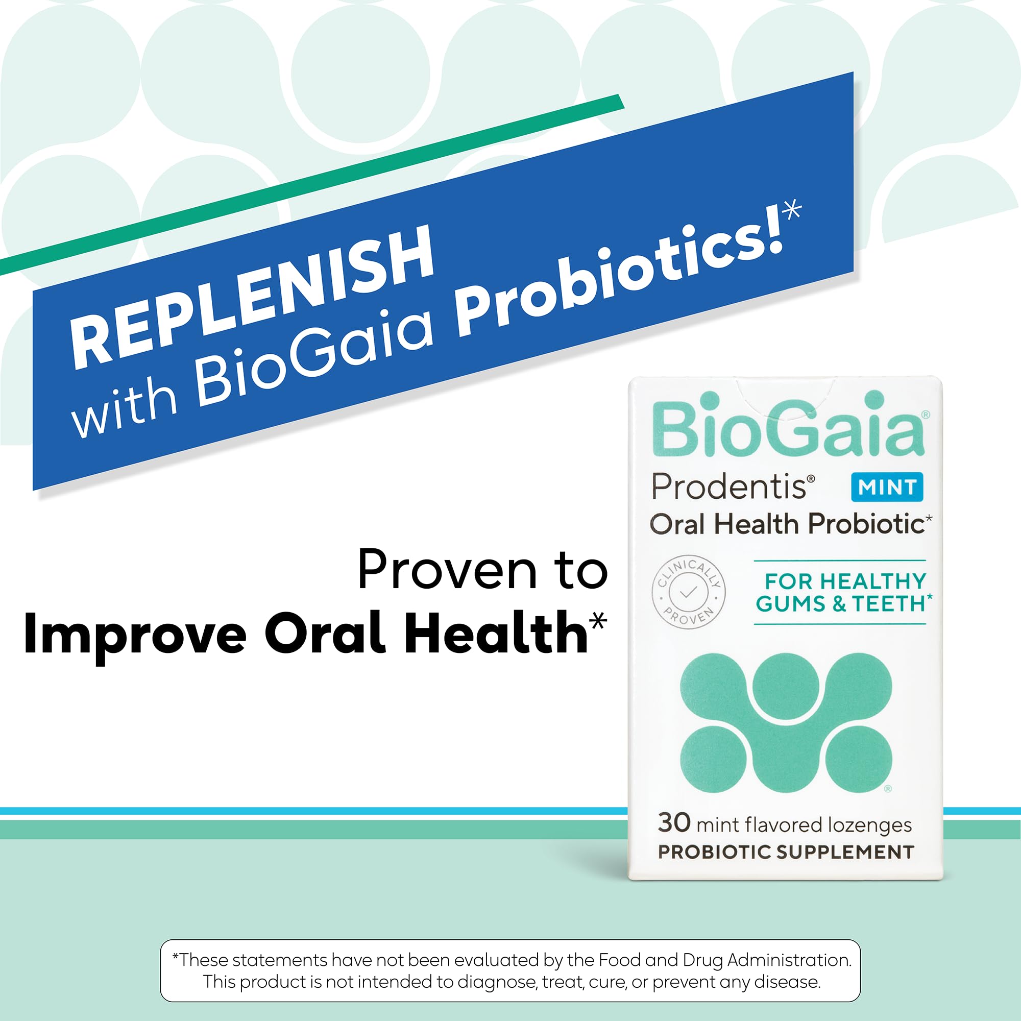 BioGaia Prodentis sensation fraîche menthe, haleine durable et agréable.