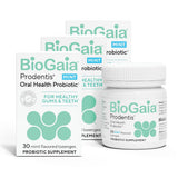 BioGaia Prodentis trio pack menthe, présentation du pack pour routine bucco-dentaire.