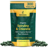 Biogenesis mini-tablettes spiruline-chlorelle en bouteille pour énergie durable et nutrition végétale