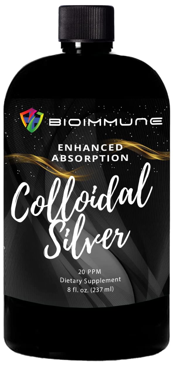 BioImmune Hydrosol d'argent, bouteille en gros plan, usage quotidien dans la routine bien-être.