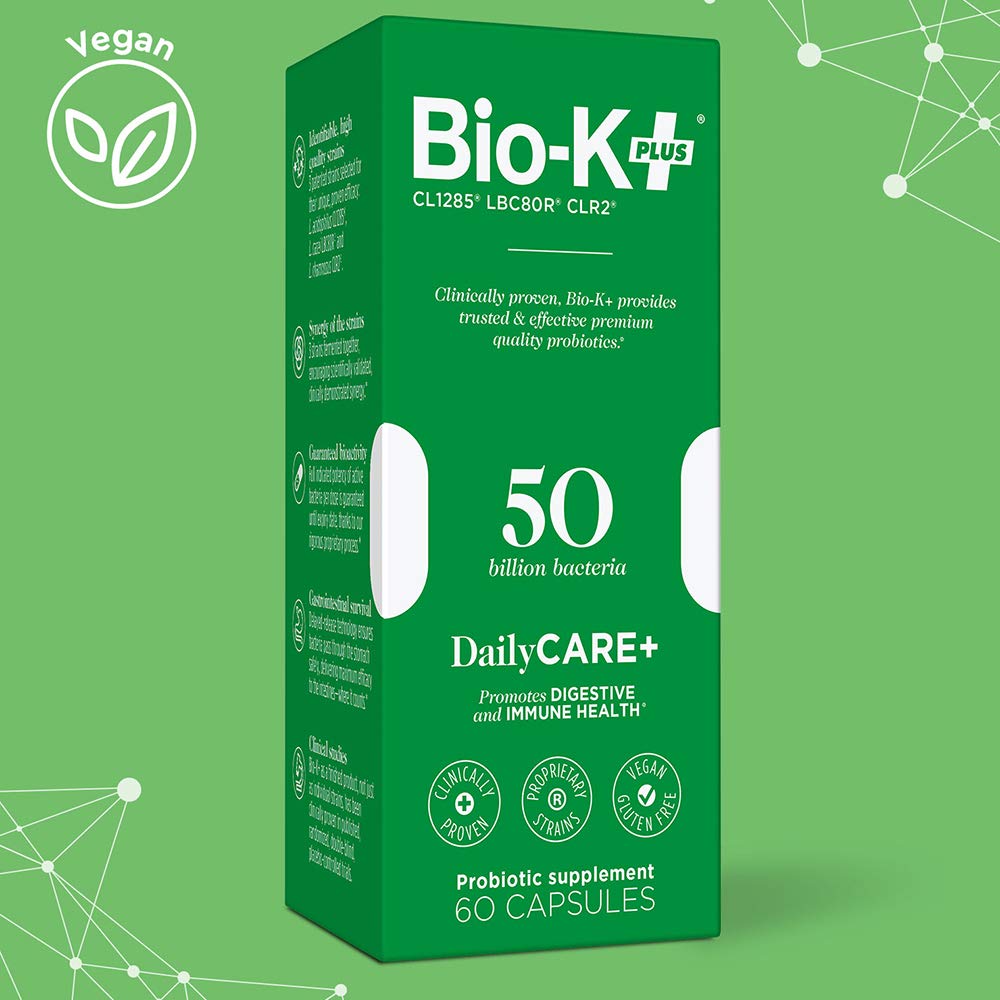 Bio-K Plus PROBIOTIC Daily 50BIL – gelules faciles à avaler pour l'équilibre intestinal