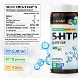 BIO KRAUTER 5-HTP Gummies, texture pectine vegan pour un en-cas sain.