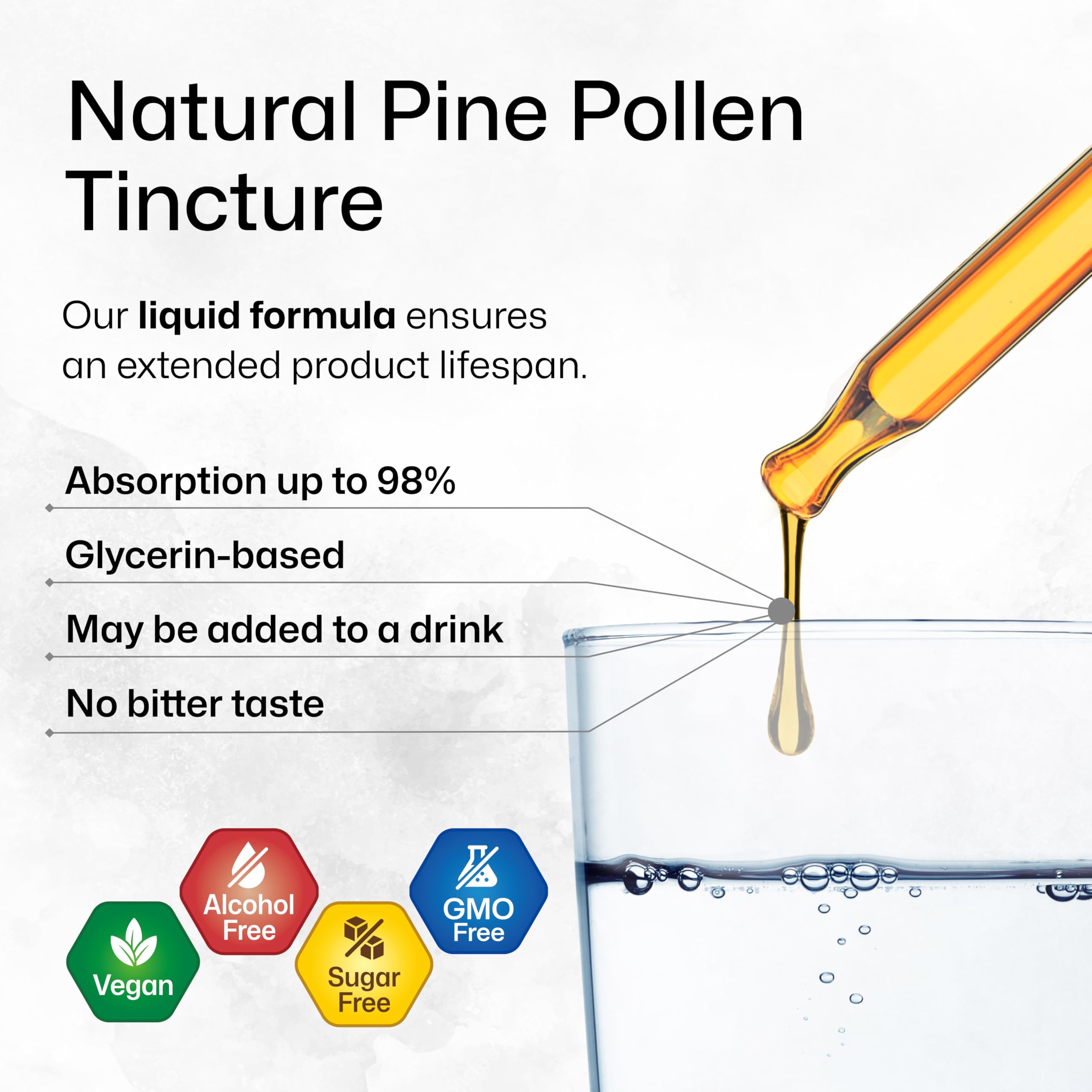 BIO KRAUTER tincture pollen de pin – base sans alcool avec glycérine douce