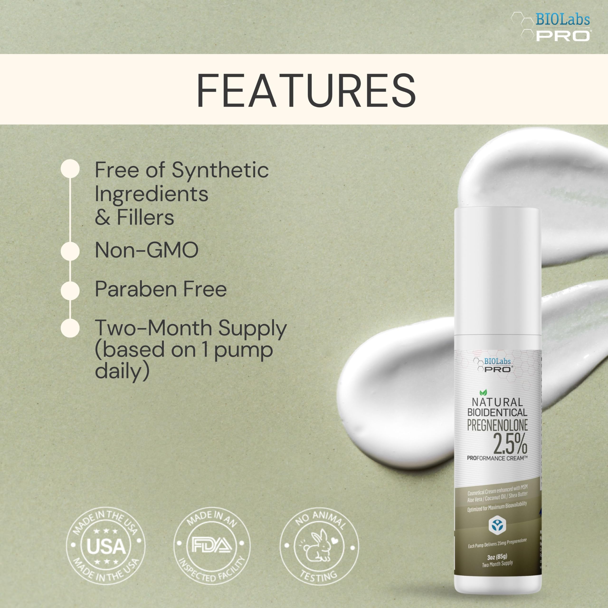 BIOLABS PRO ingrédients naturels Aloe Vera, Shea et Coco.