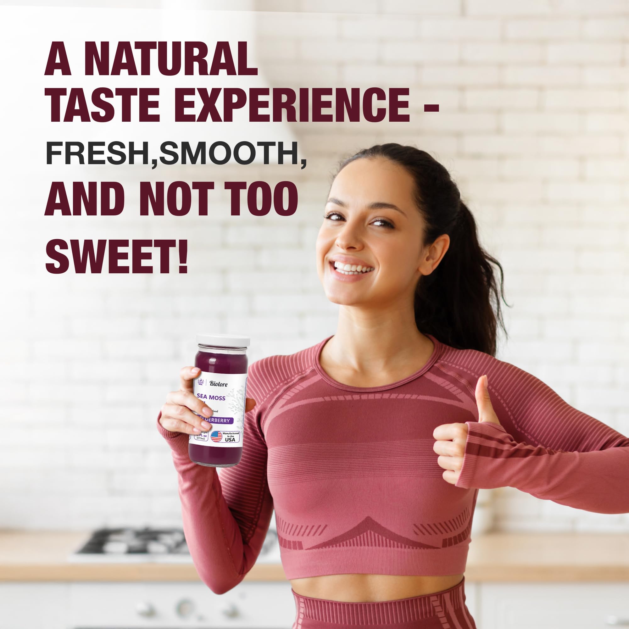 Cuillère-dose avec Gel Biolore prêt à être ajouté dans un smoothie.