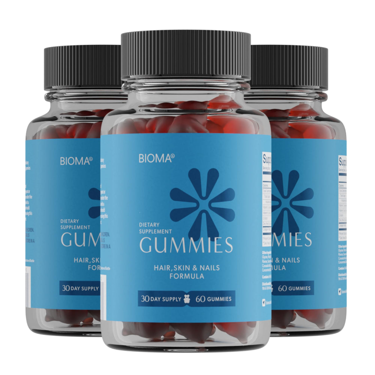 Gummies Bioma Beauté dans le flacon, pratique pour la routine beauté