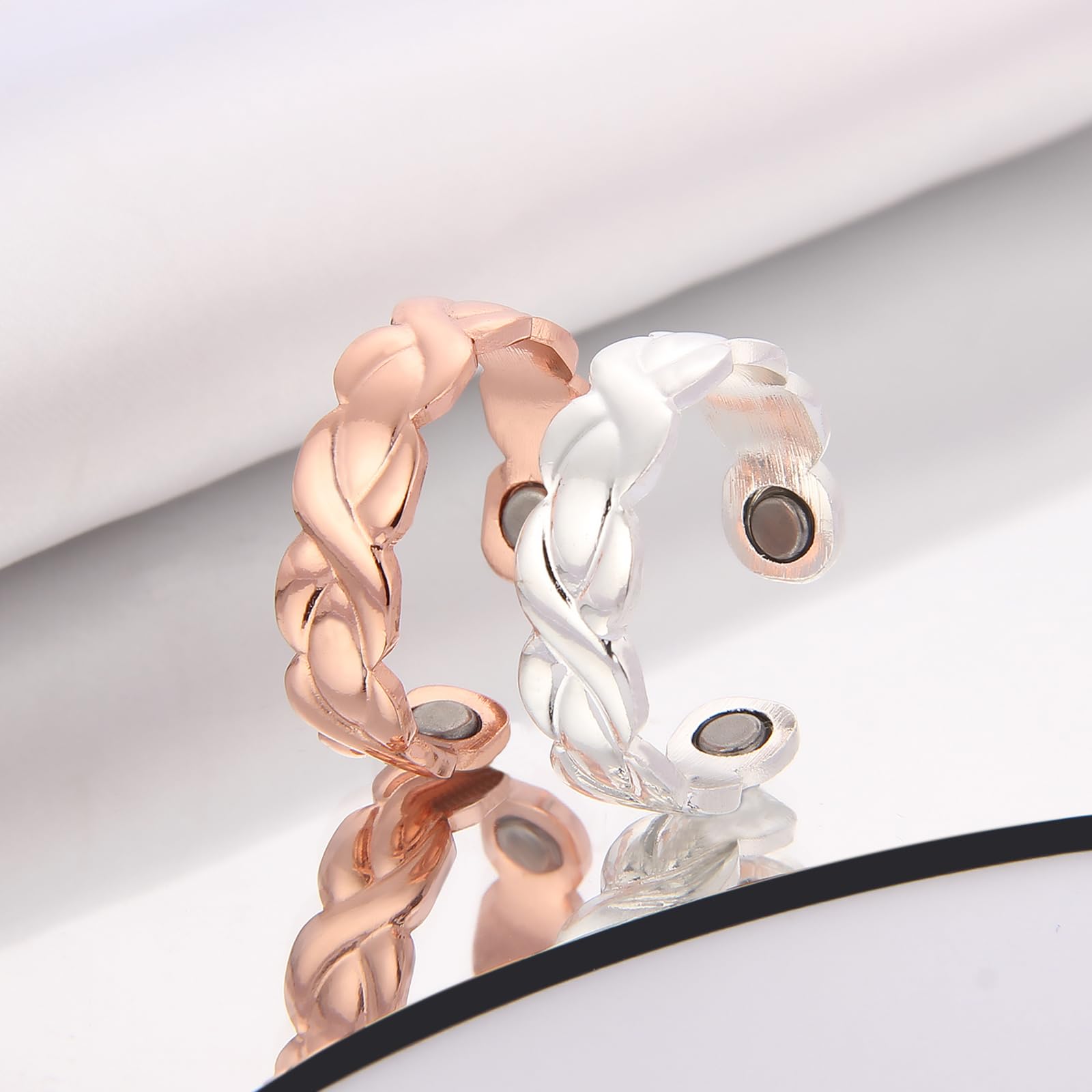 Bague BioMag cuivre au design classique et élégant