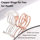 Bague BioMag cuivre avec aimants néodyme 3500 gauss, stimulation ciblée