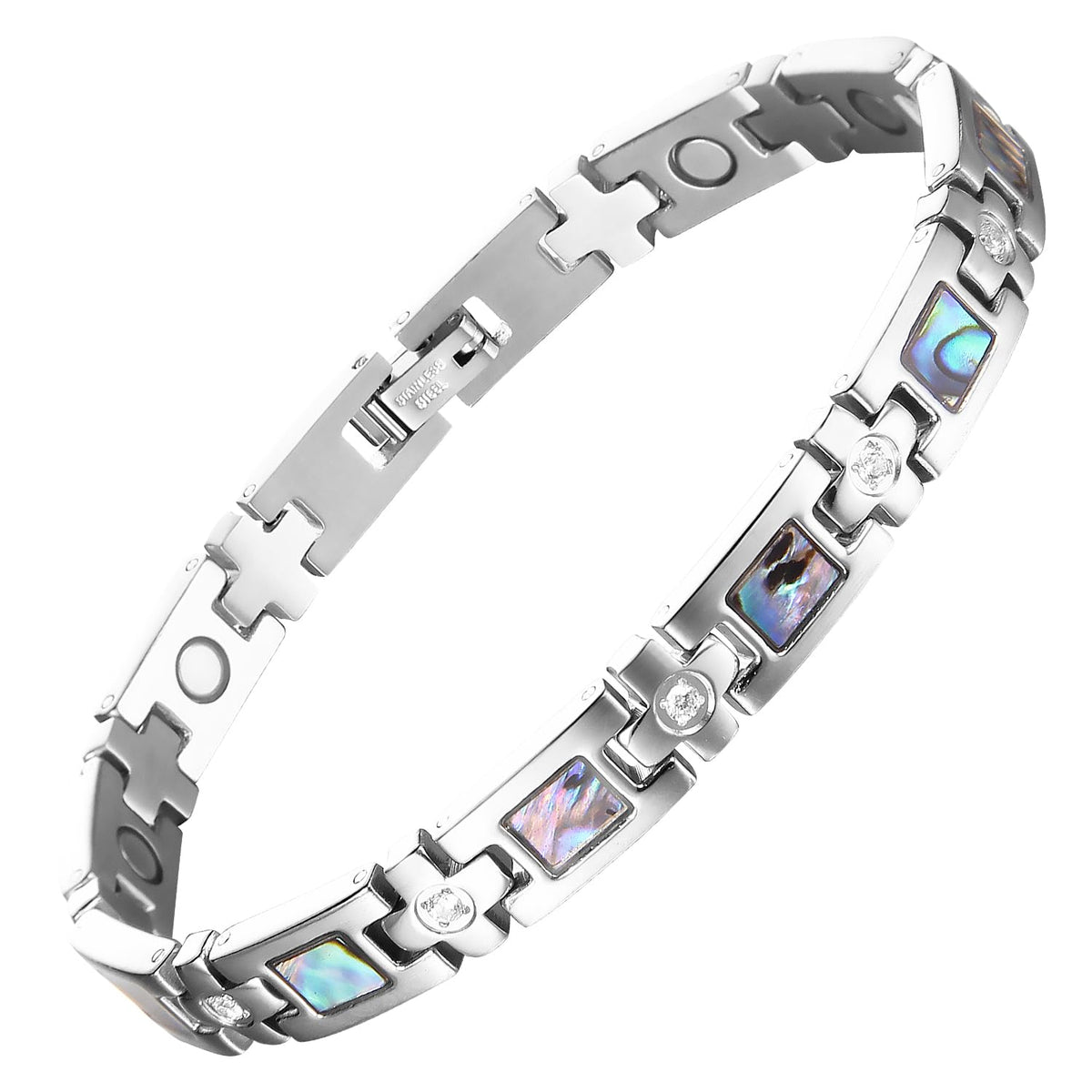 BioMag bracelet magnetique titanium pour femmes, confort et style quotidien.