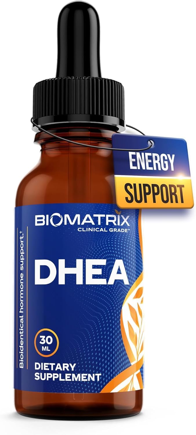 BioMatrix DHEA: bouteille 30 ml avec dosage précis.