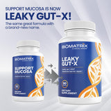BioMatrix Leaky Gut-X, capsules veggie visibles, formulation adaptée au confort digestif potentiel.