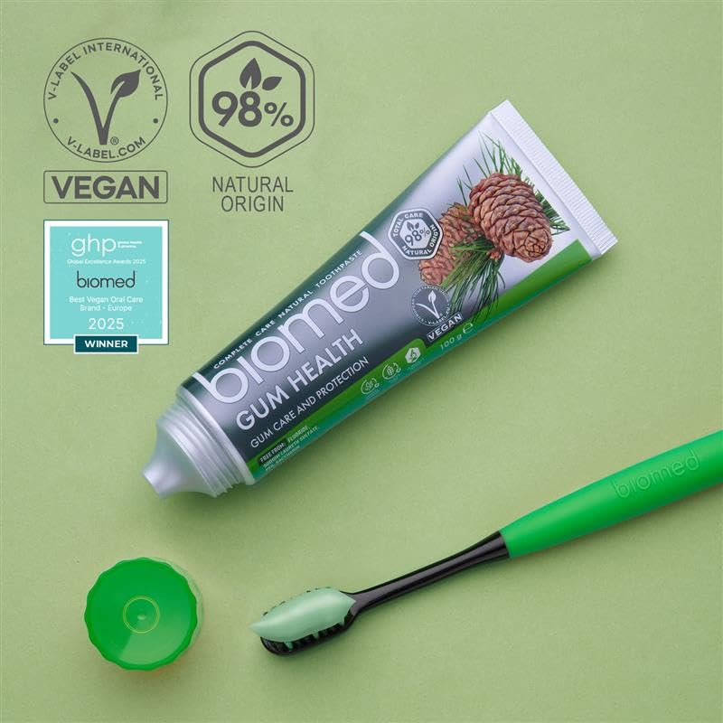 Biomed Gum Health, feuilles de bouleau, action apaisante sur les gencives sensibles.