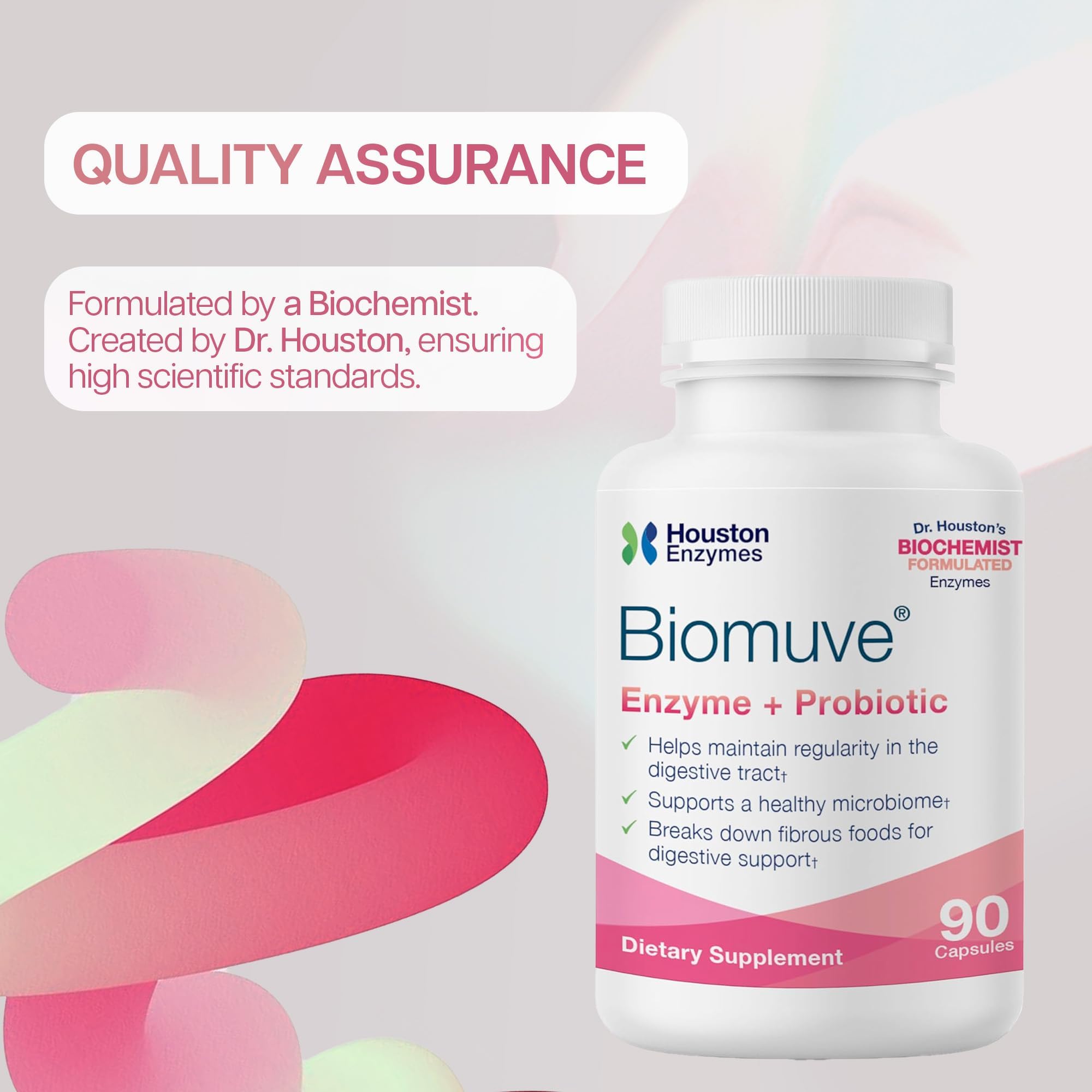 Capsules libération retardée Biomuve, protection gastrique potentielle.