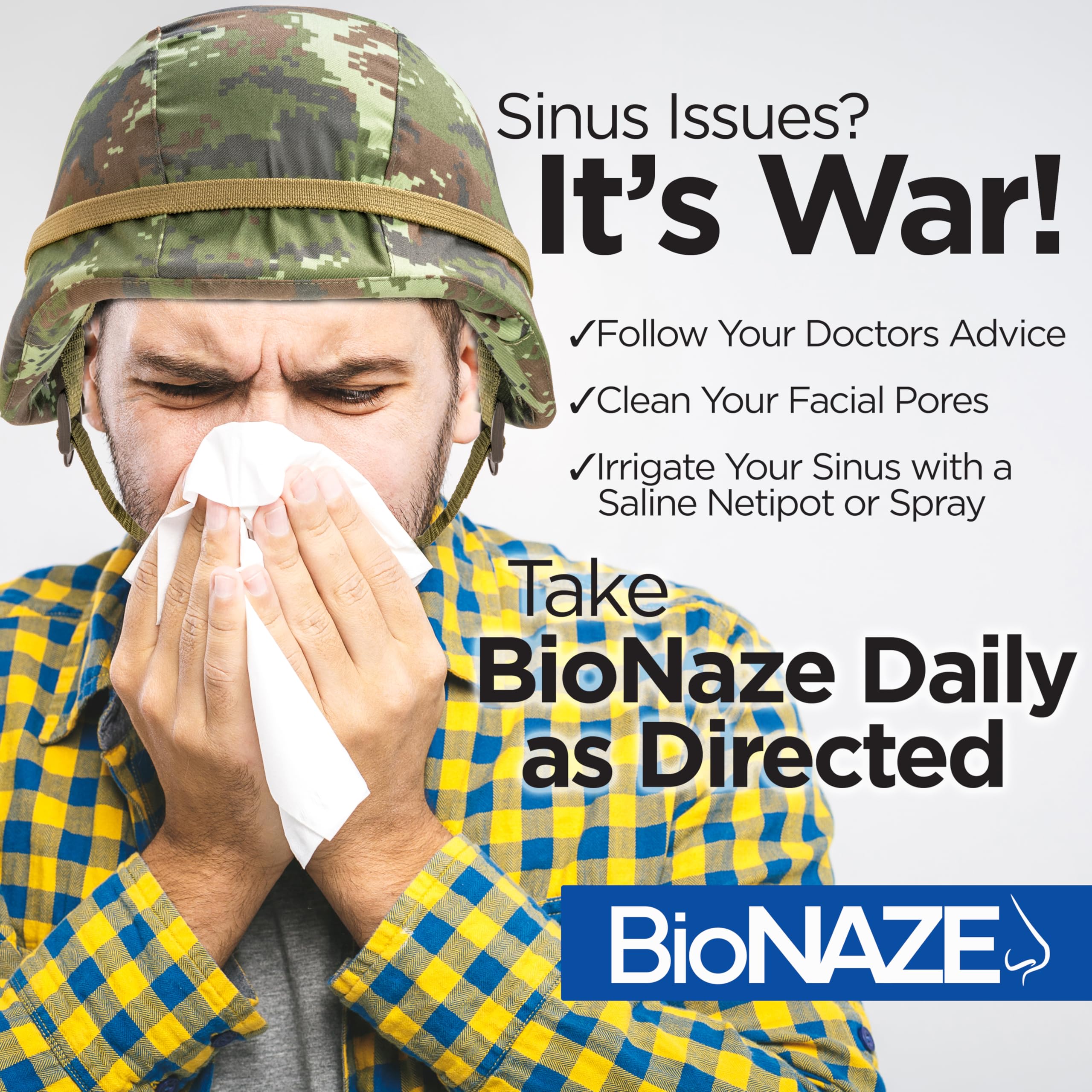 Capsules Bionaze prêtes à être prises avec une boisson.