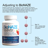 Étiquette Bionaze affichant les souches BLIS K12 et BL-04.