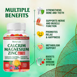 Gummies BionerLab Calcium-Magnésium-Zinc baies au goût agréable et absorption minérale facilitée.