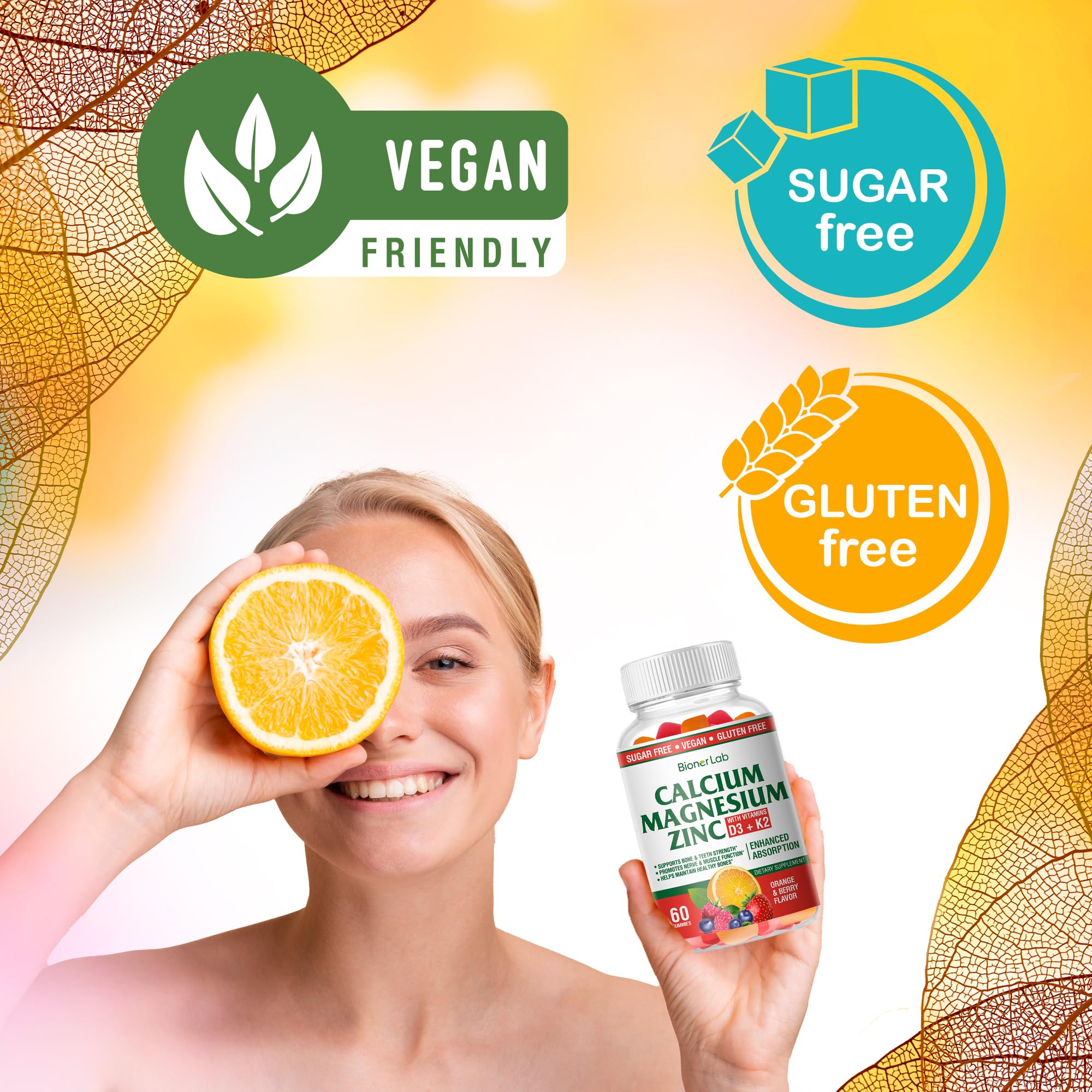 Gummies BionerLab sans OGM et GMP pour la pureté et la qualité.