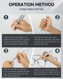 BIOOICH étapes d'application lunettes, processus simple en trois étapes.