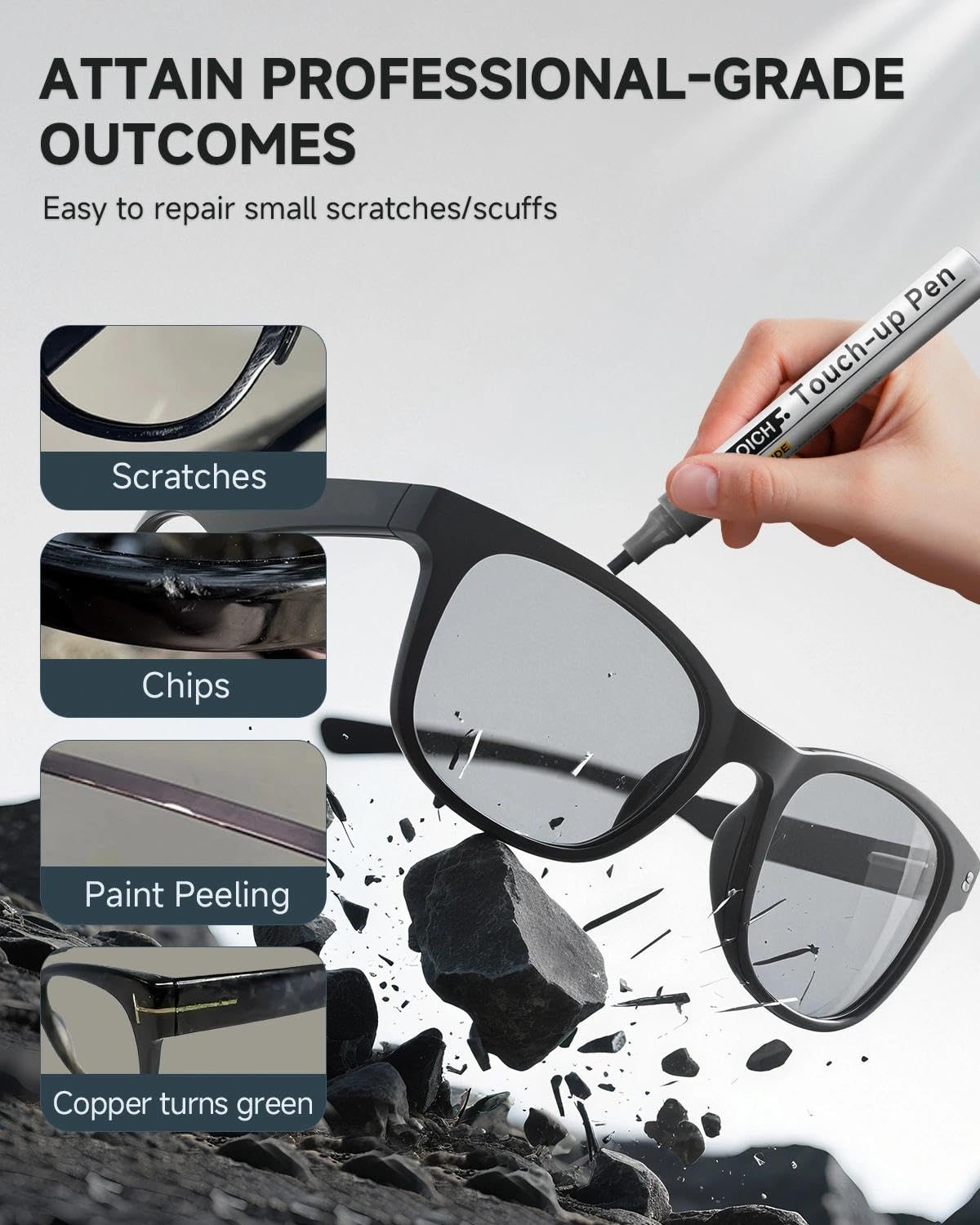 BIOOICH kit réparation lunettes tout-en-un pour tous matériaux.