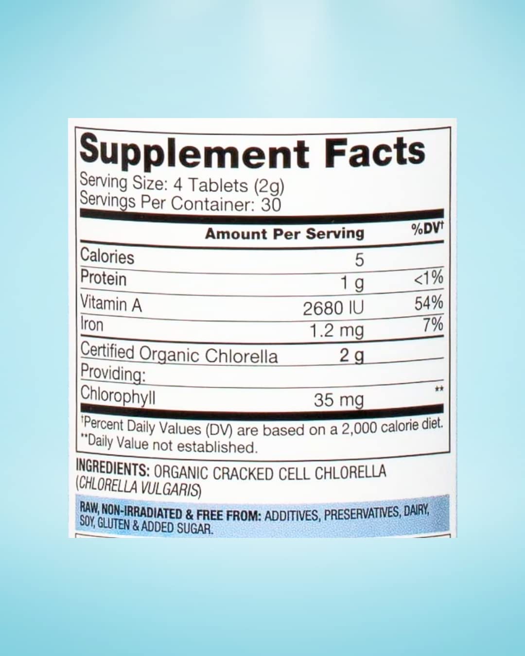 BioOptimal Chlorella : sans additifs pour une formule pure
