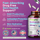biophix nicotinamide-500mg étiquette, informations lisibles et transparentes