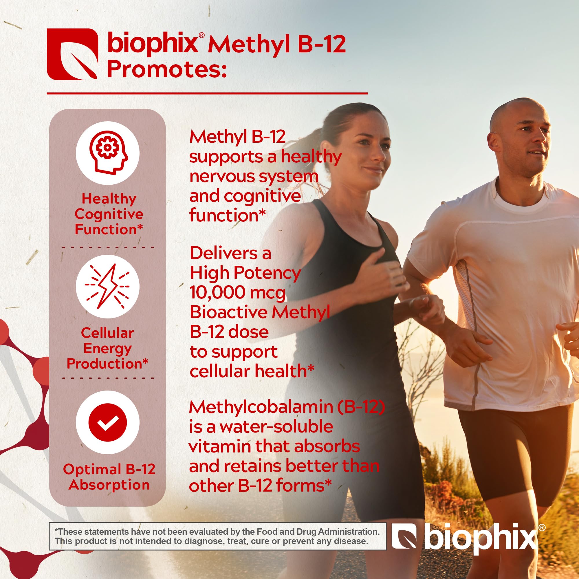 Gout cerise prononcé des pastilles Biophix Methyl B-12.