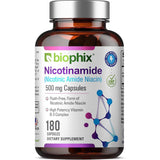 biophix nicotinamide-500mg capsules, capsules visibles et énergie potentielle