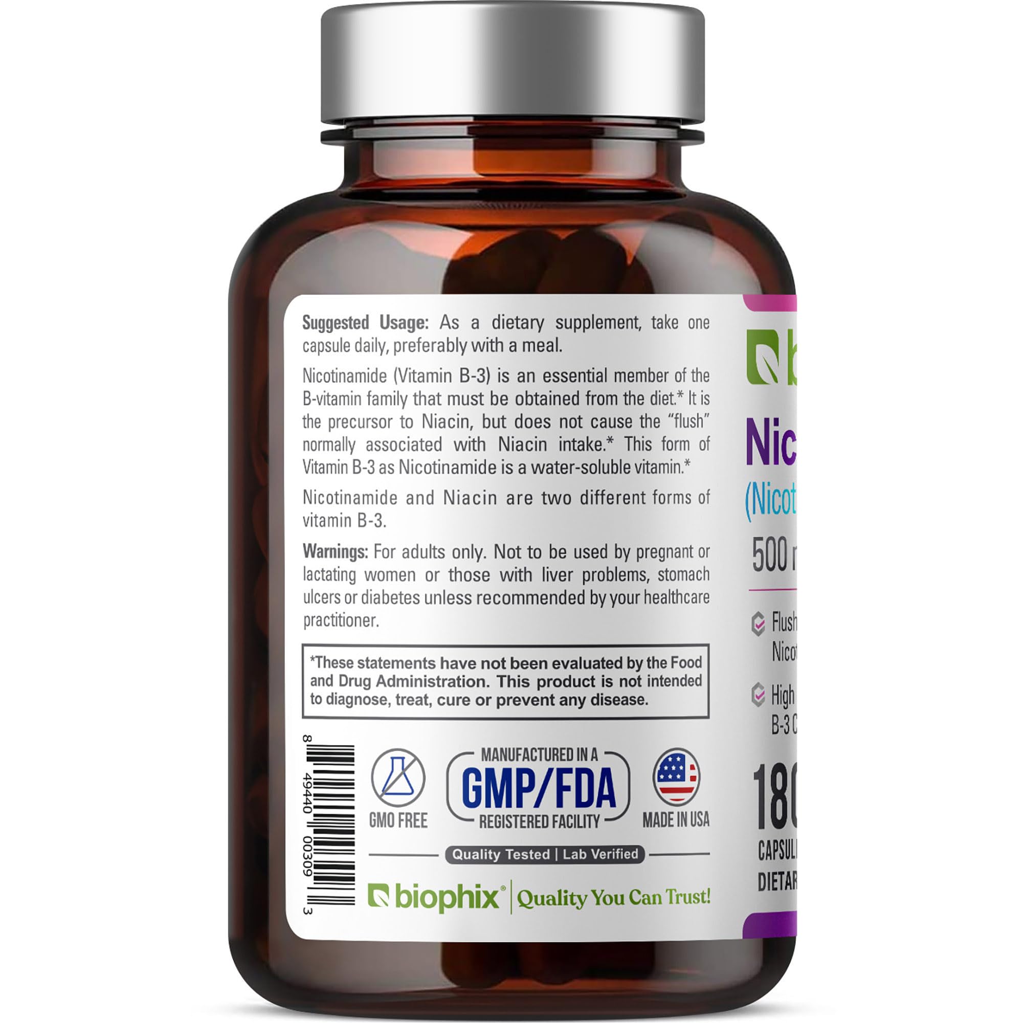 biophix nicotinamide-500mg présentation professionnelle, crédible et fiable