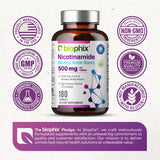 biophix nicotinamide-500mg prise avec eau, facilité d'ingestion