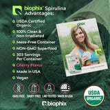 Biophix Spiruline cerise-noire en verre mélange rapide pour smoothies