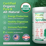 Biophix Spiruline cerise-noire poudre purifiée pour boissons quotidiennes