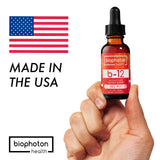 Biophoton Health vitamine B12 liposomale, emballage clair et pratique pour le rangement.