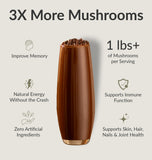 Mélange BIOptimizers de champignons, mouvement de mélange pour une boisson lisse.