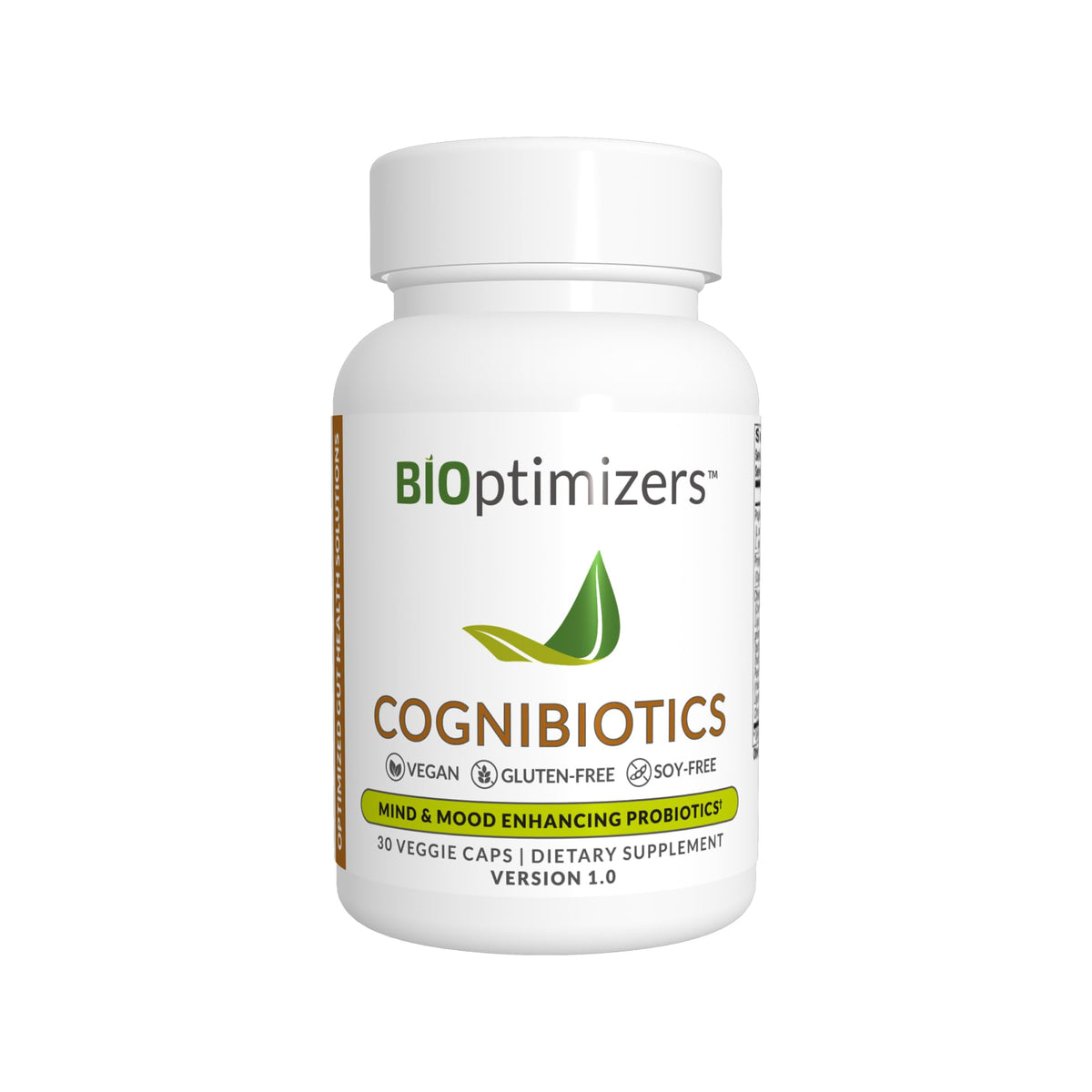 BIOptimizers Cognibiotics : bouteille de gélules prête à soutenir humeur et concentration.
