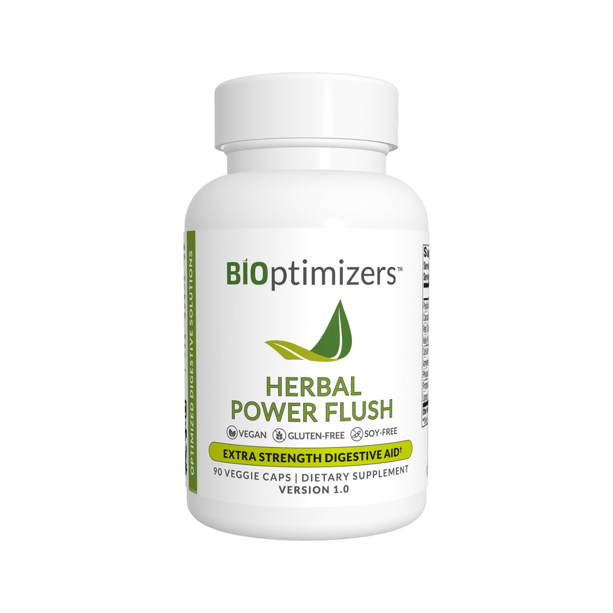 BIOptimizers Herbal Power Flush, bouteille prête pour une routine digestive potentielle.
