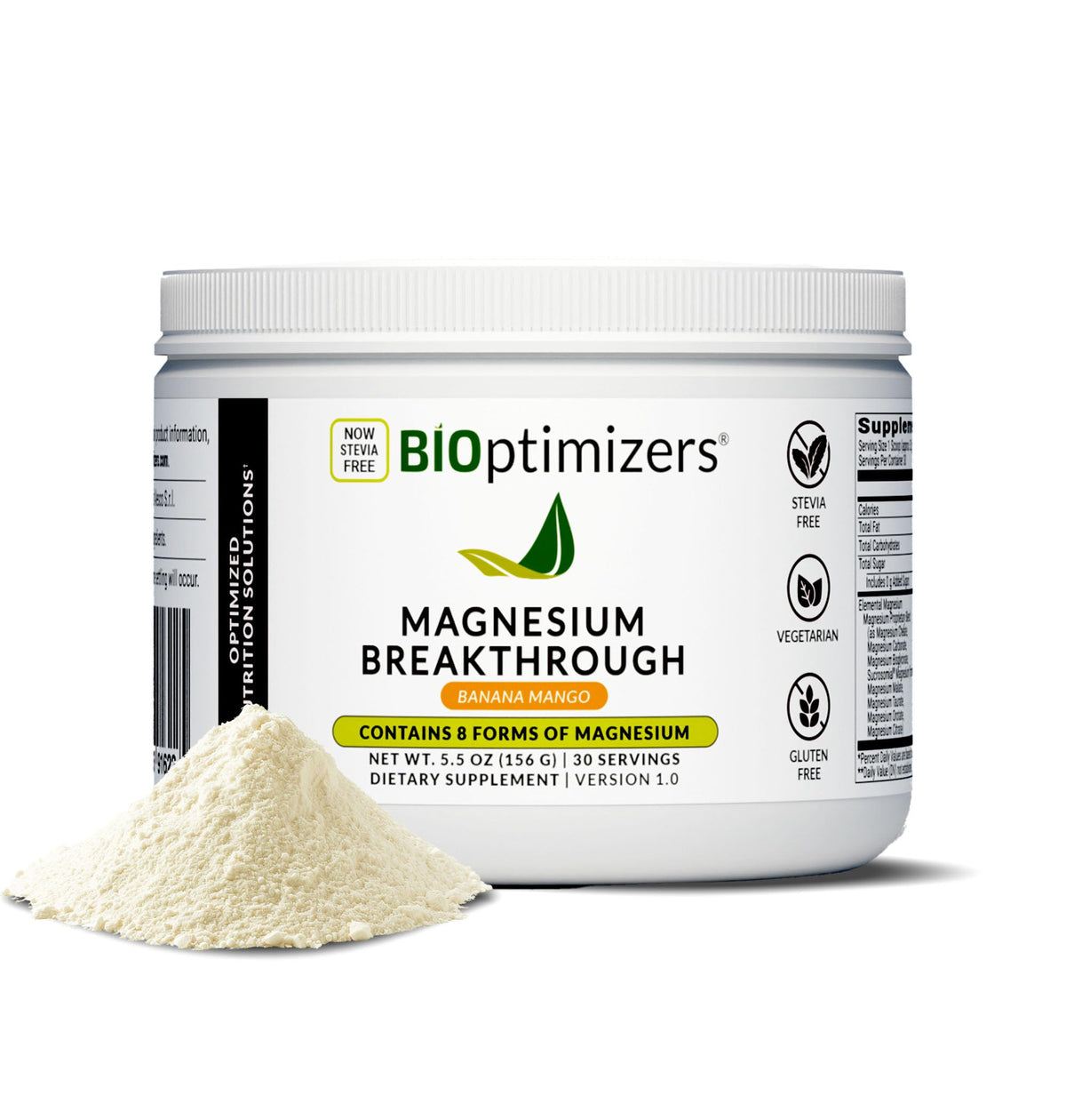 BIOptimizers Magnesium Breakthrough Drink, boisson 8 formes pour récupération et détente possibles.