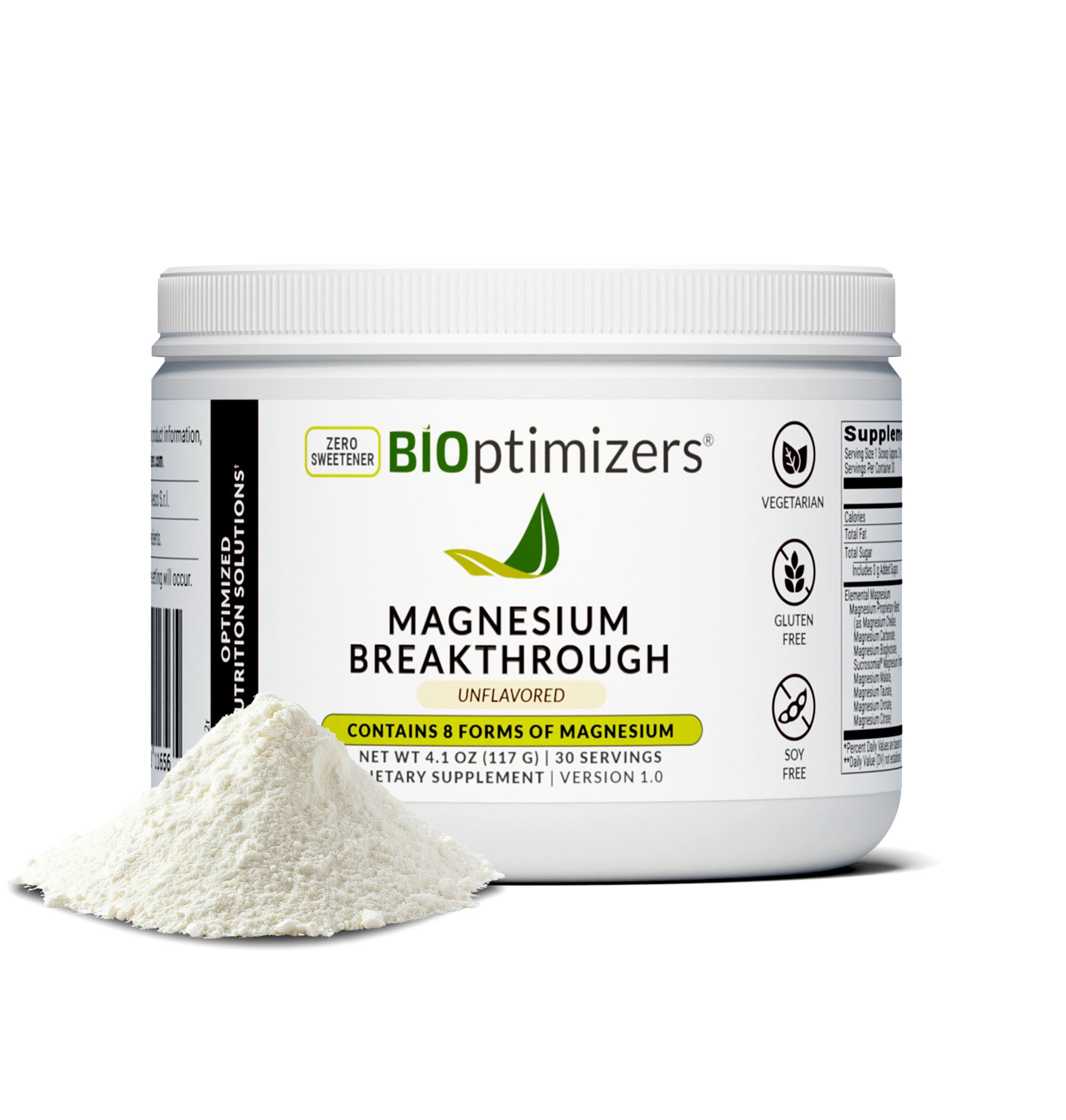 BIOptimizers Magnesium Breakthrough dans sa bouteille, formule complète pour le bien-être quotidien.