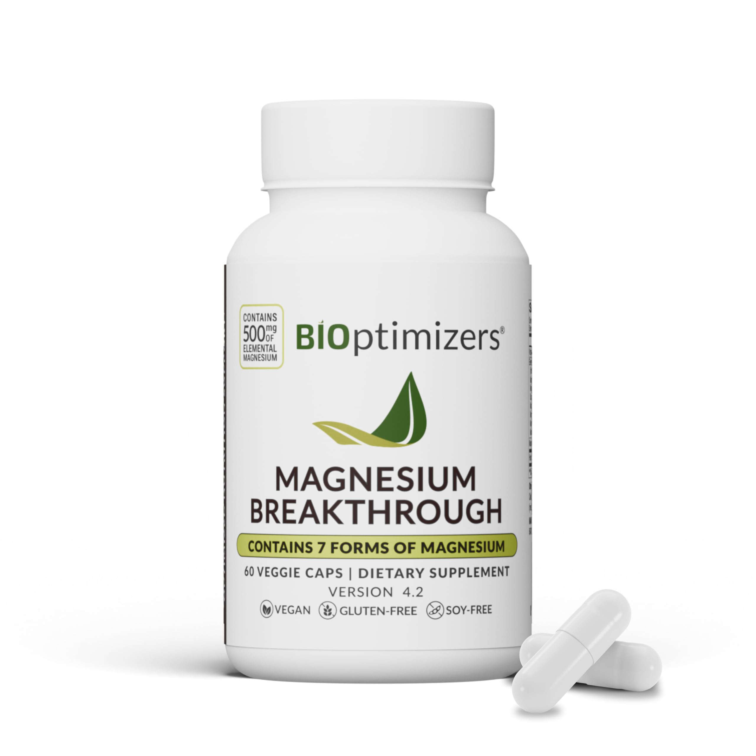 Bouteille BiOptimizers Magnesium Breakthrough prête à l'emploi pour le quotidien et le sommeil.