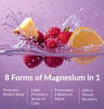 Étiquette BIOptimizers Magnesium Breakthrough affichant les 8 formes de magnésium