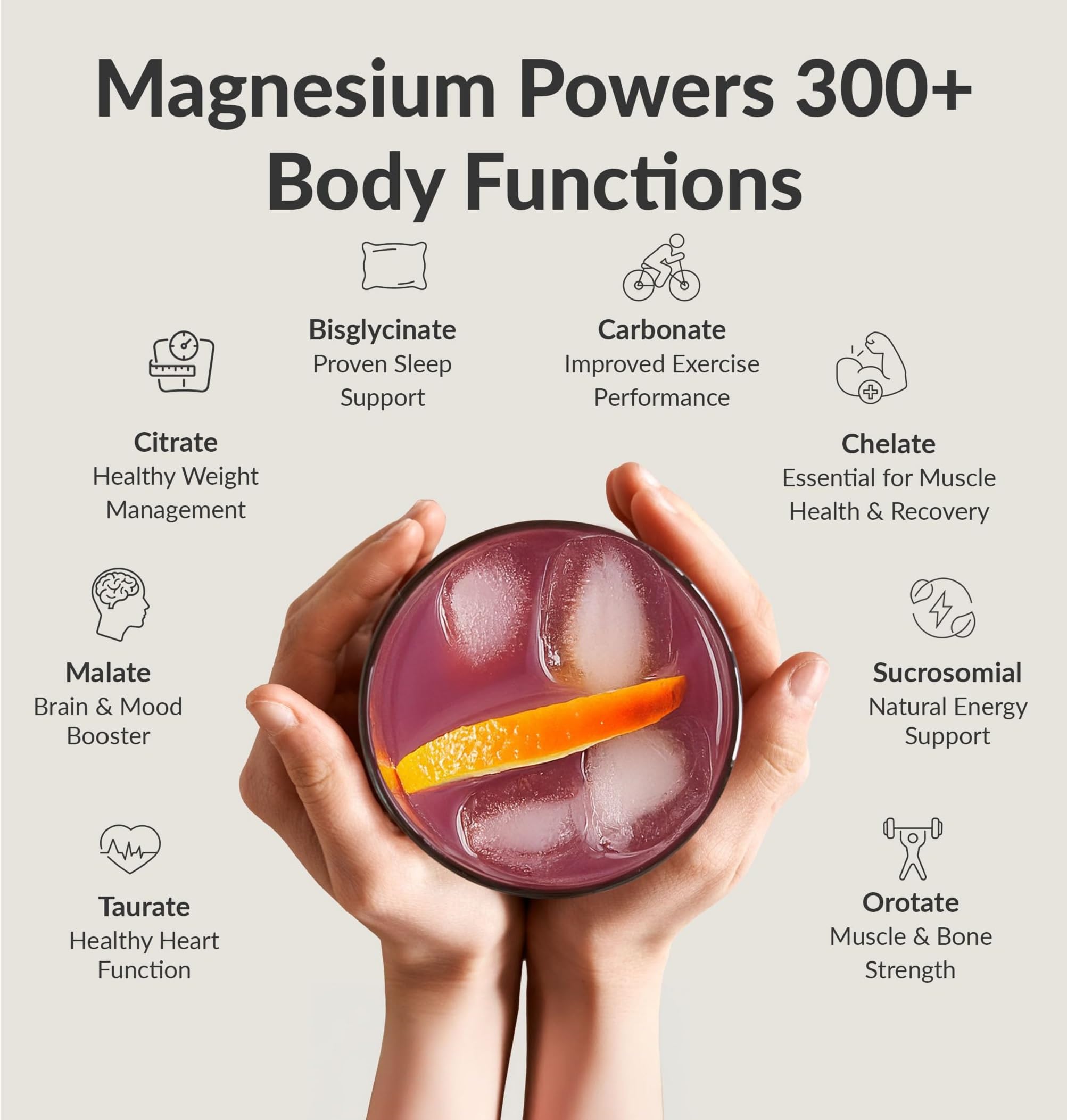 Poudre BIOptimizers Magnesium Breakthrough mesurée pour une préparation facile et rapide
