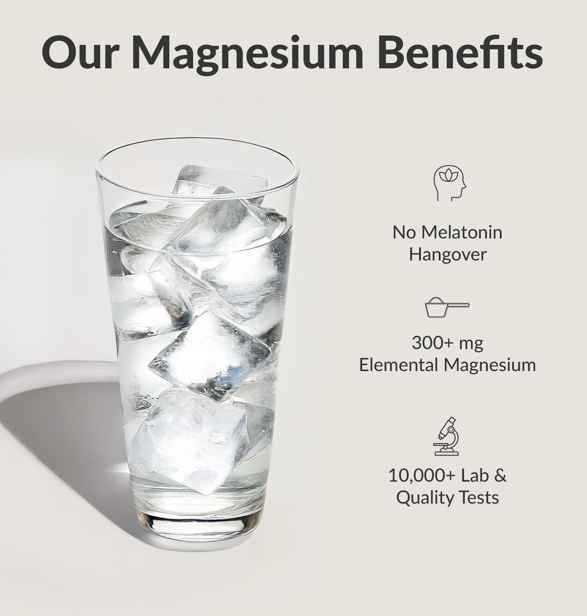 BIOptimizers Magnesium Breakthrough préparer-eau montre comment diluer facilement dans l'eau.