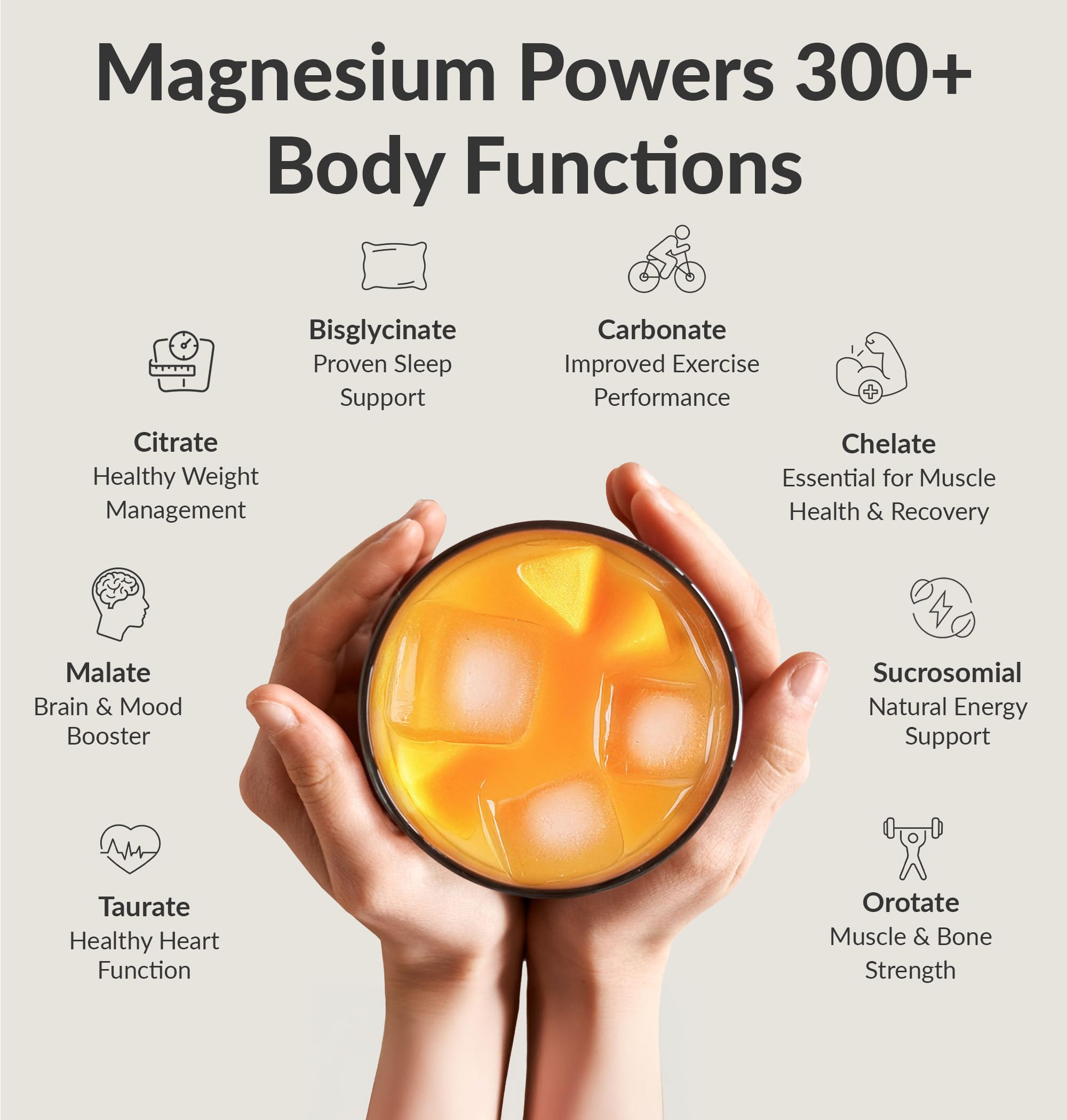 BIOptimizers Magnesium Breakthrough Drink, verre prêt à diluer pour une hydratation durable.