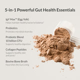 BIOptimizers Microbiome Breakthrough poudre chocolat, agréable à mélanger et favorisant le confort digestif.