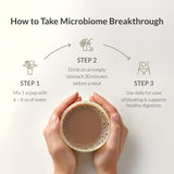 BIOptimizers Microbiome Breakthrough shake dans un verre, expérience gourmande et soutient la flore intestinale.