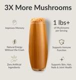 BiOptimizers Mushroom Coffee Alternative scoop inclus pour un mélange rapide et efficace.