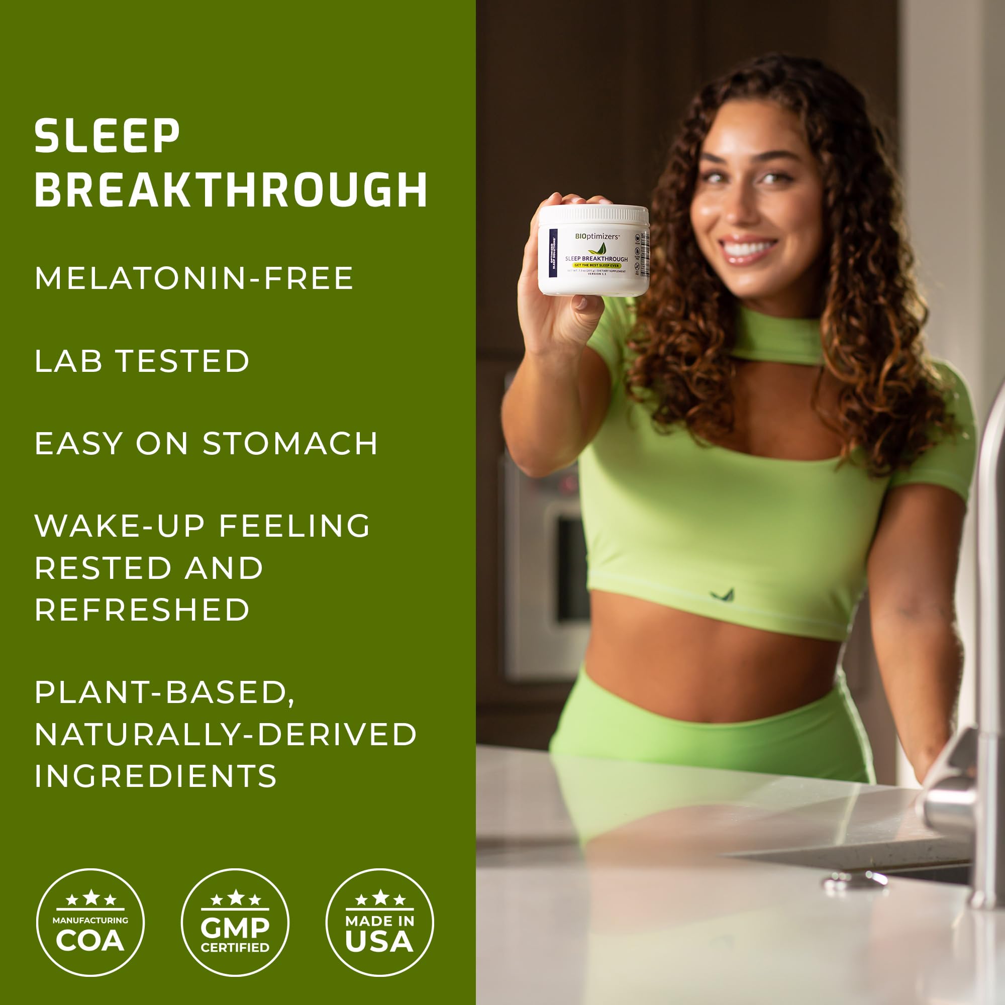 BIOptimizers Sleep Breakthrough doseur précis mesurant la dose idéale pour le soir.