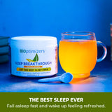 BIOptimizers Sleep Breakthrough, poudre fine prête à être mélangée dans une boisson.