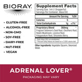 BIORAY Adrenal Lover goutte dans eau – dosage facile pour énergie et concentration.
