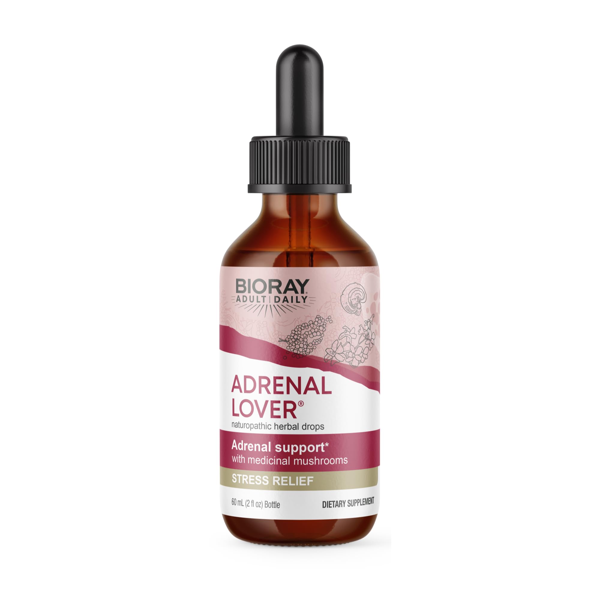 BIORAY Adulte Quotidien Adrenal Lover – bouteille, soutien potentiel d’énergie et bien-être.
